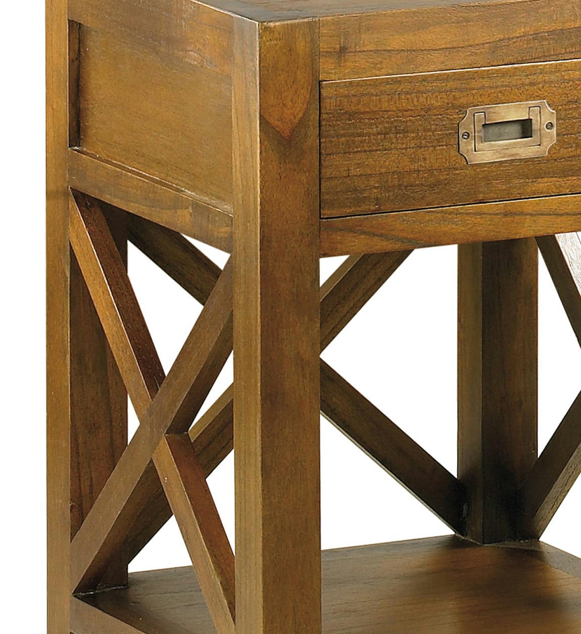 STAR - Table de chevet en bois marron L 40 cm