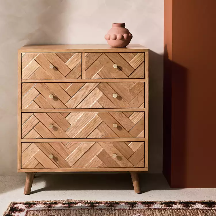 Habitat Afram 5 Drawer Chest - Oak