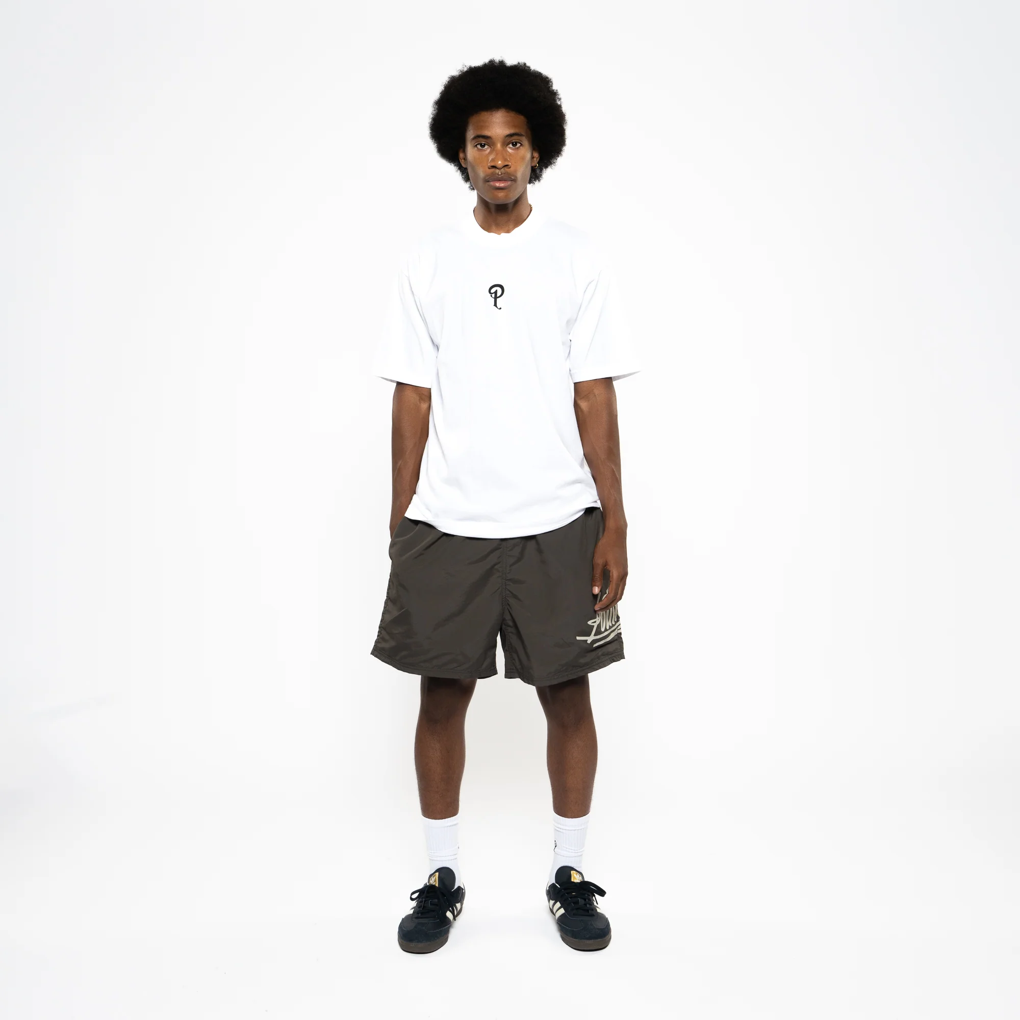 Politics Center P Logo Tee - White