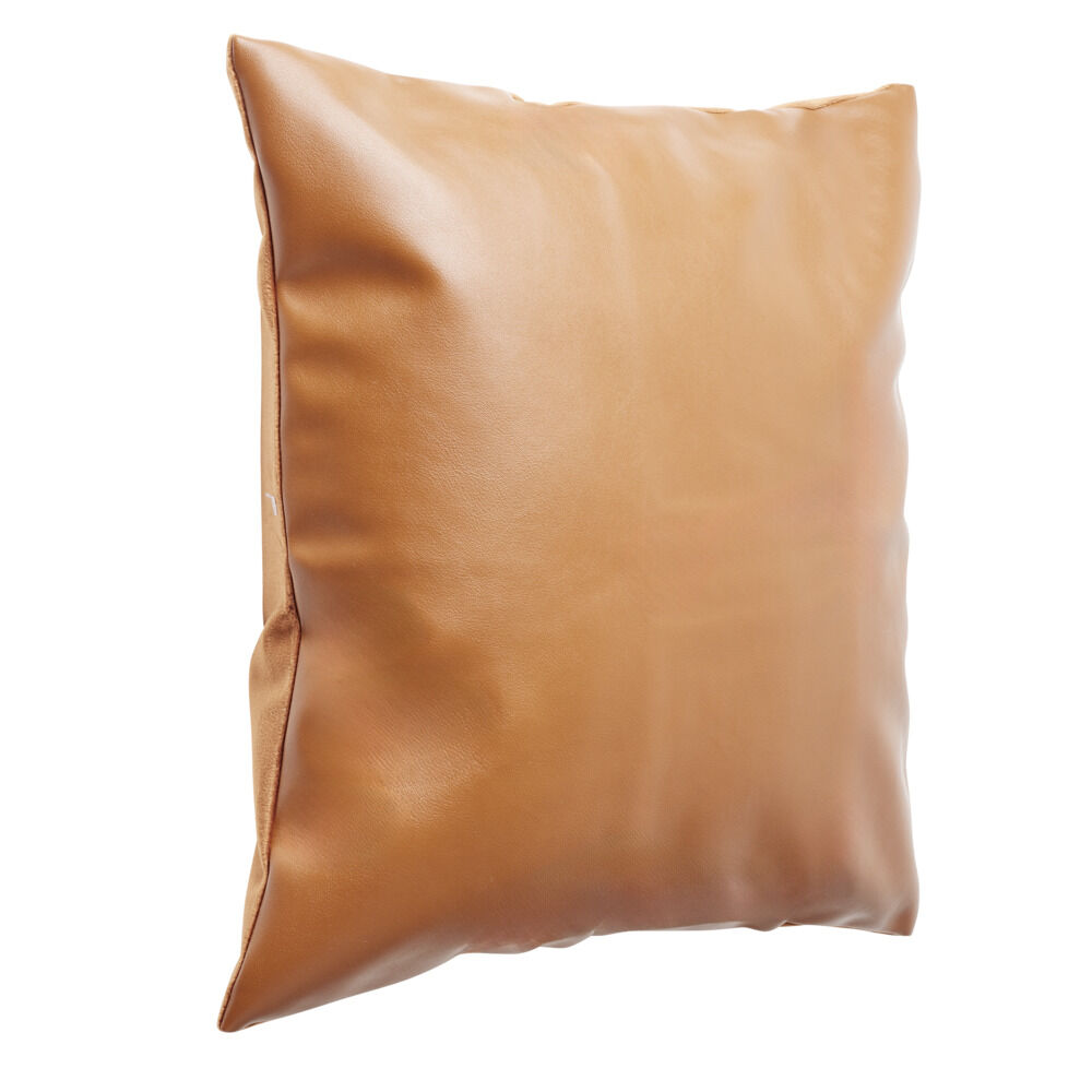 Housse de coussin simili marron 40x40cm (2 modèles)