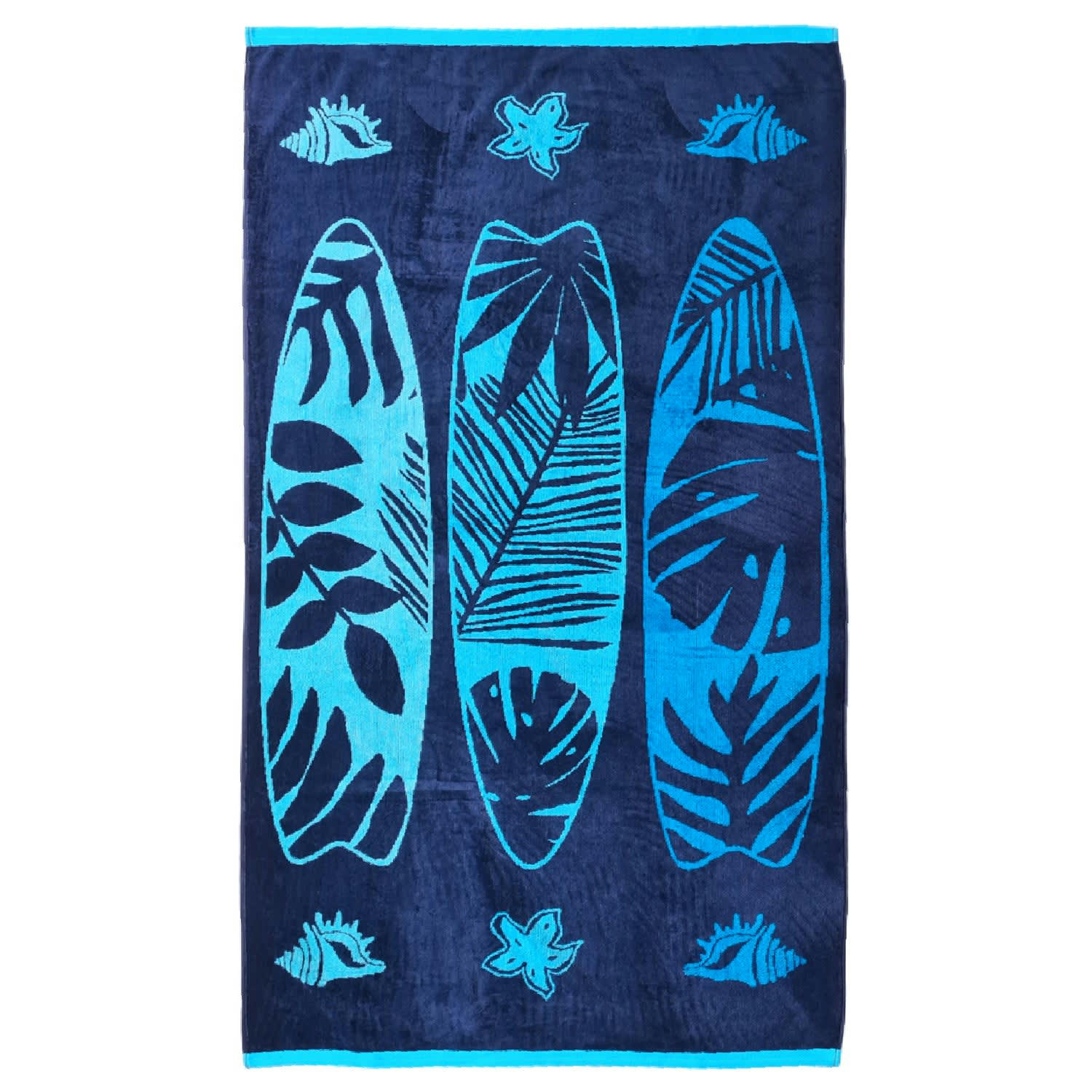 PLAGE - Serviette de plage éponge velours Jacquard Rada 90x170
