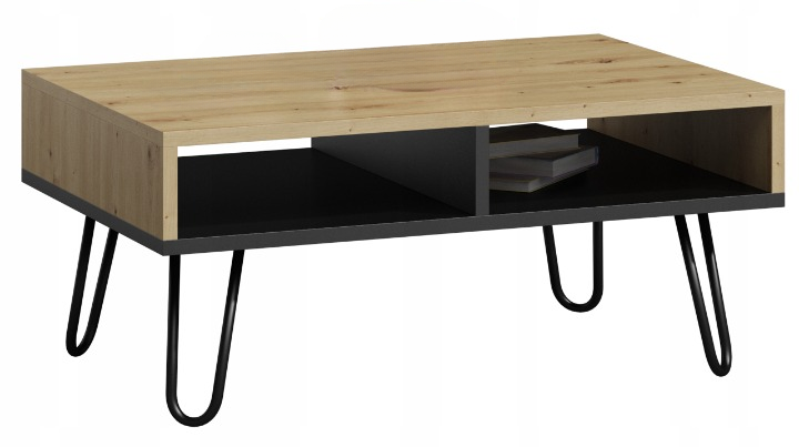 Ława stolik kawowy DORA artisan czarny loft retro