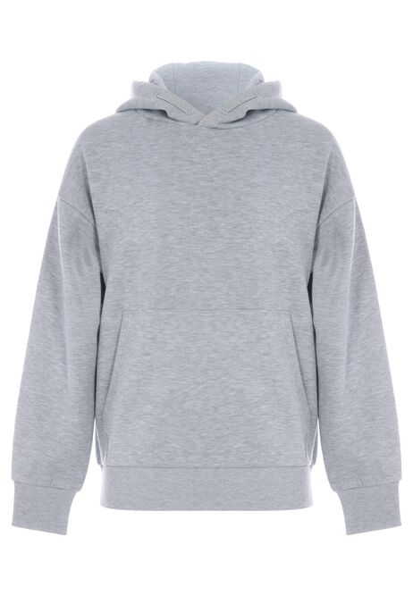 Older Boys Grey Cotton Blend Hoody