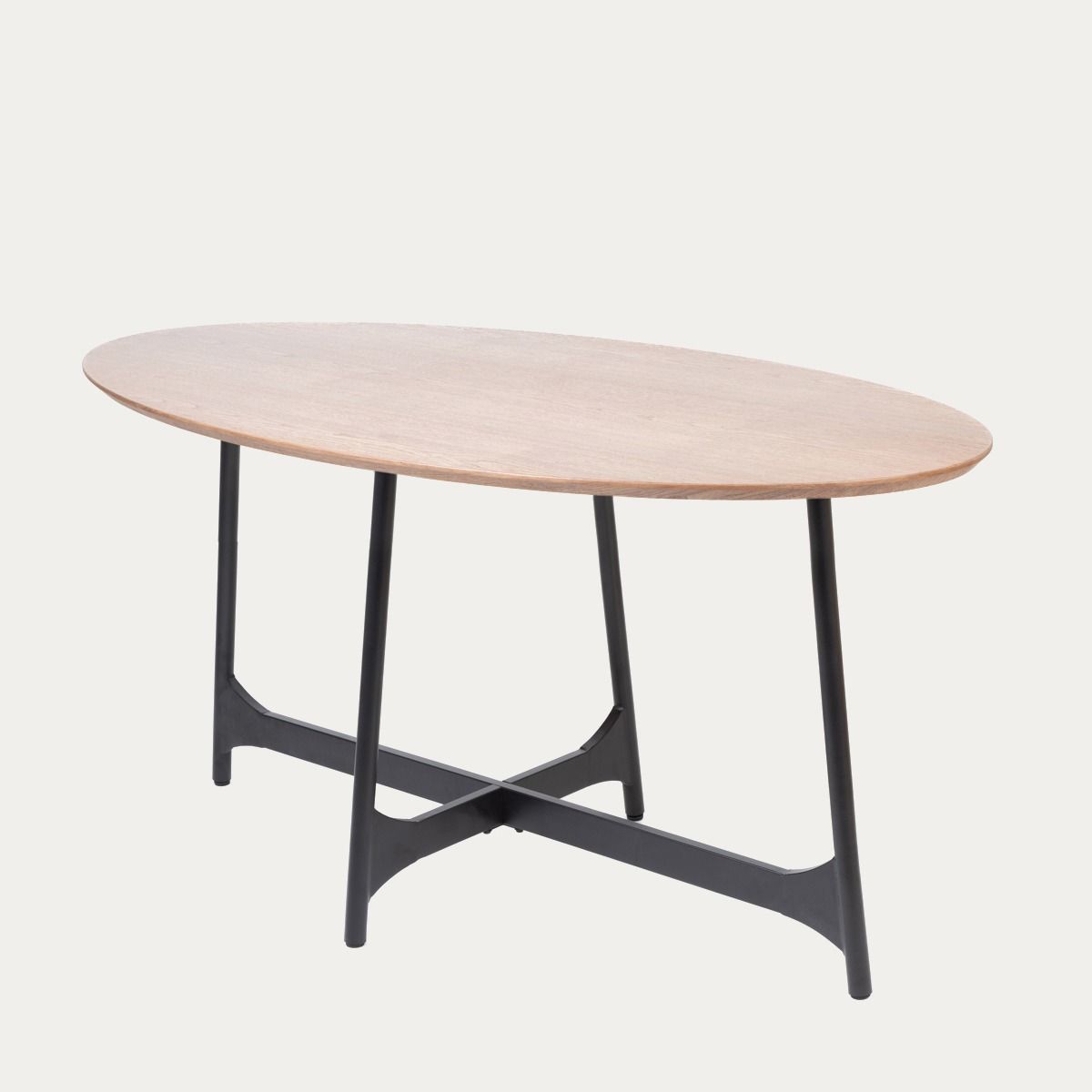 Stół SAVELMA naturalny z czarnymi nogami 180x85x76cm