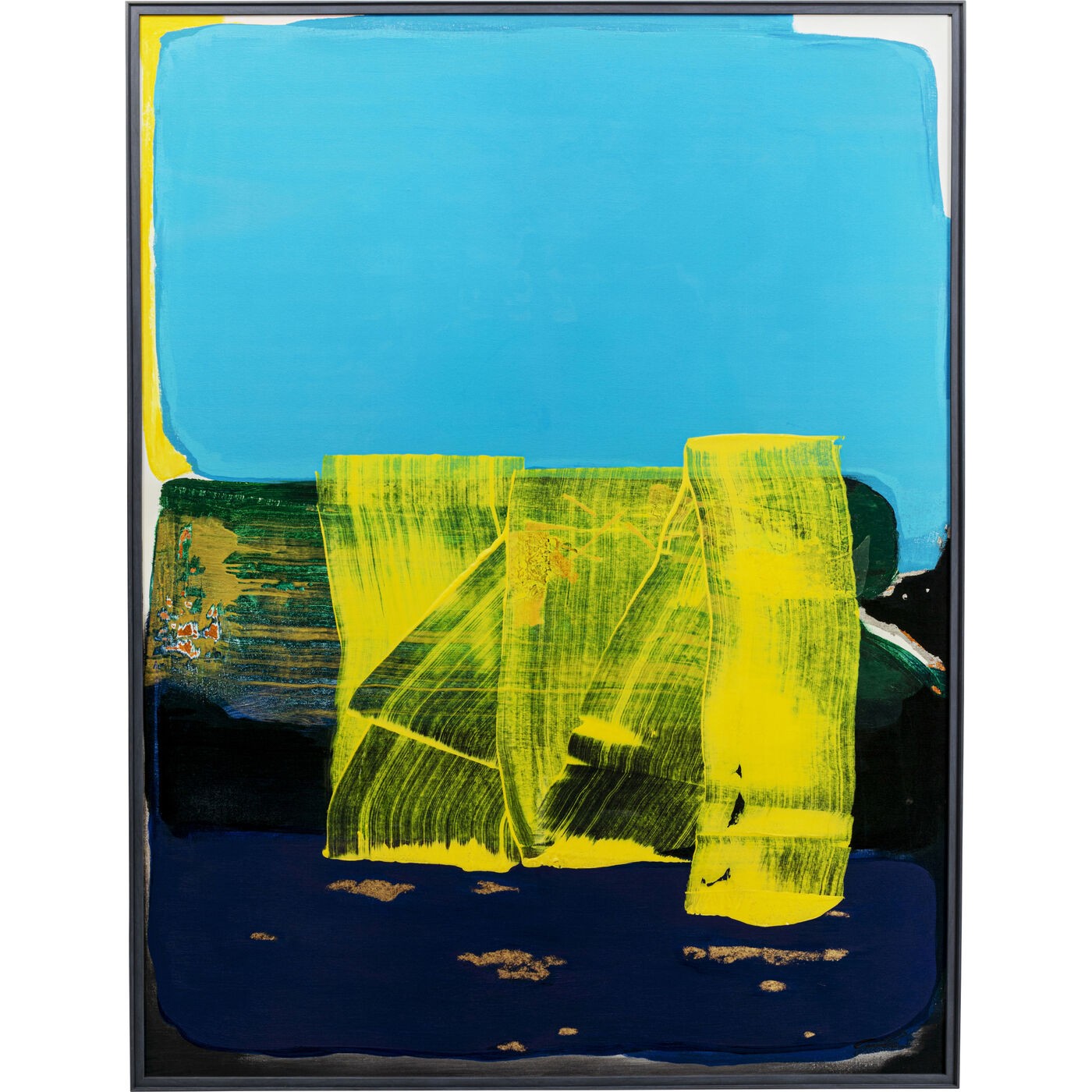 Kare Design Schilderij Abstract High Gloss 120x160cm blauw