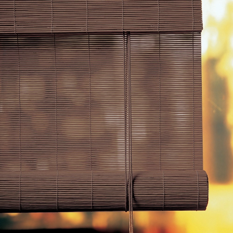 Store enrouleur Roll'up Bambou chocolat 120 x 180 cm