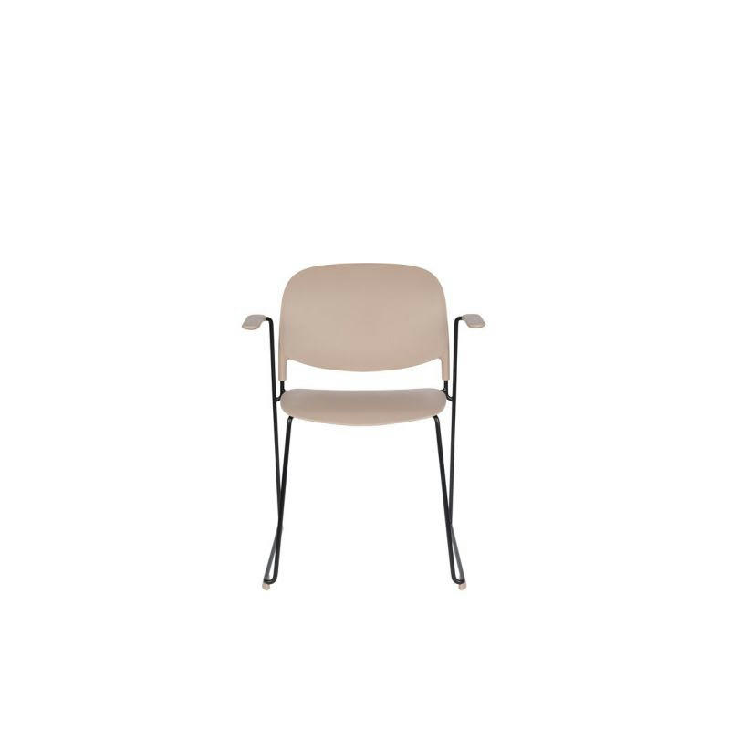 STACKS - Fauteuil design en polypropylène taupe