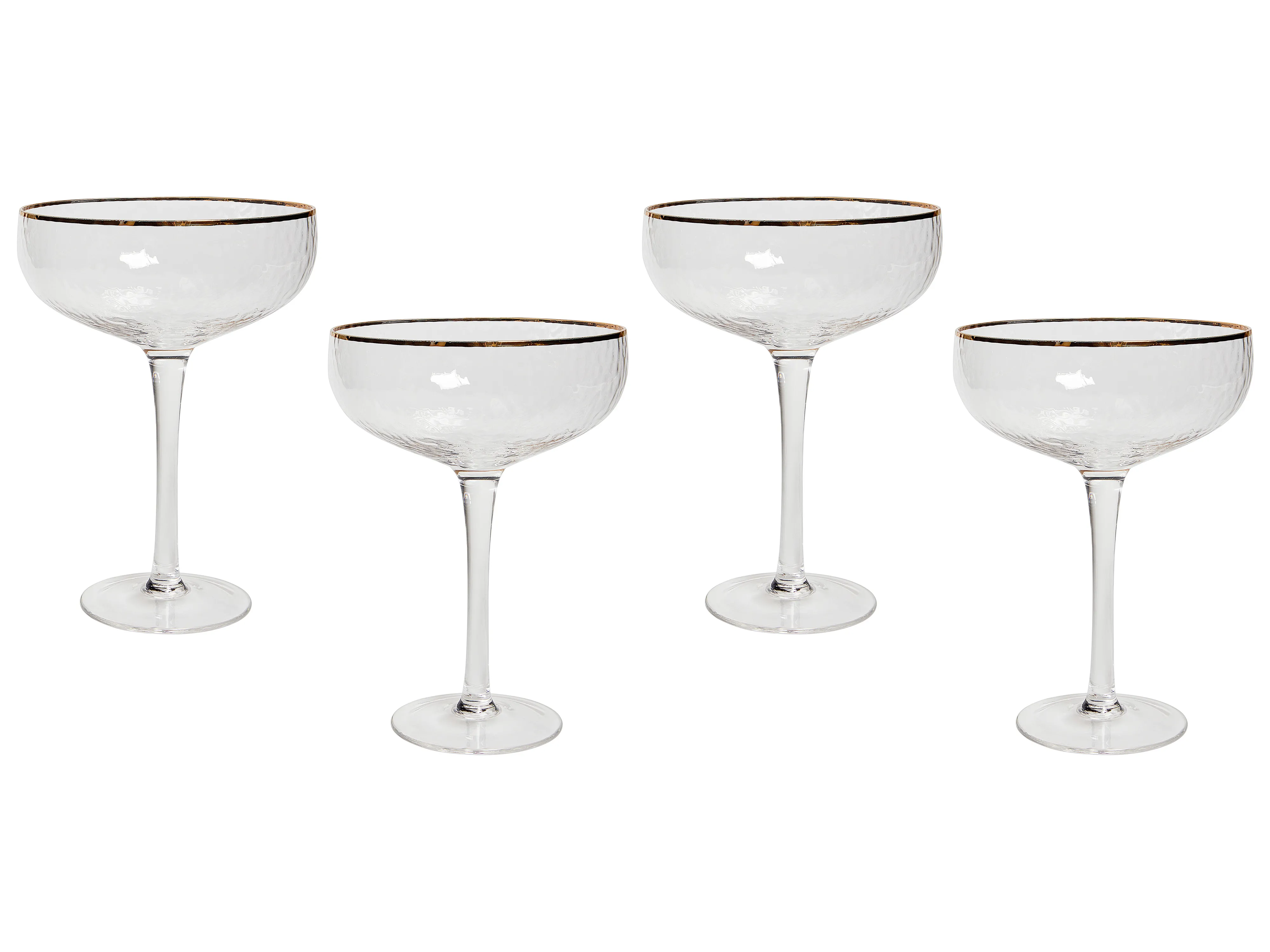 Set of 4 Champagne Flutes TOPAZ 250 ml Transparent