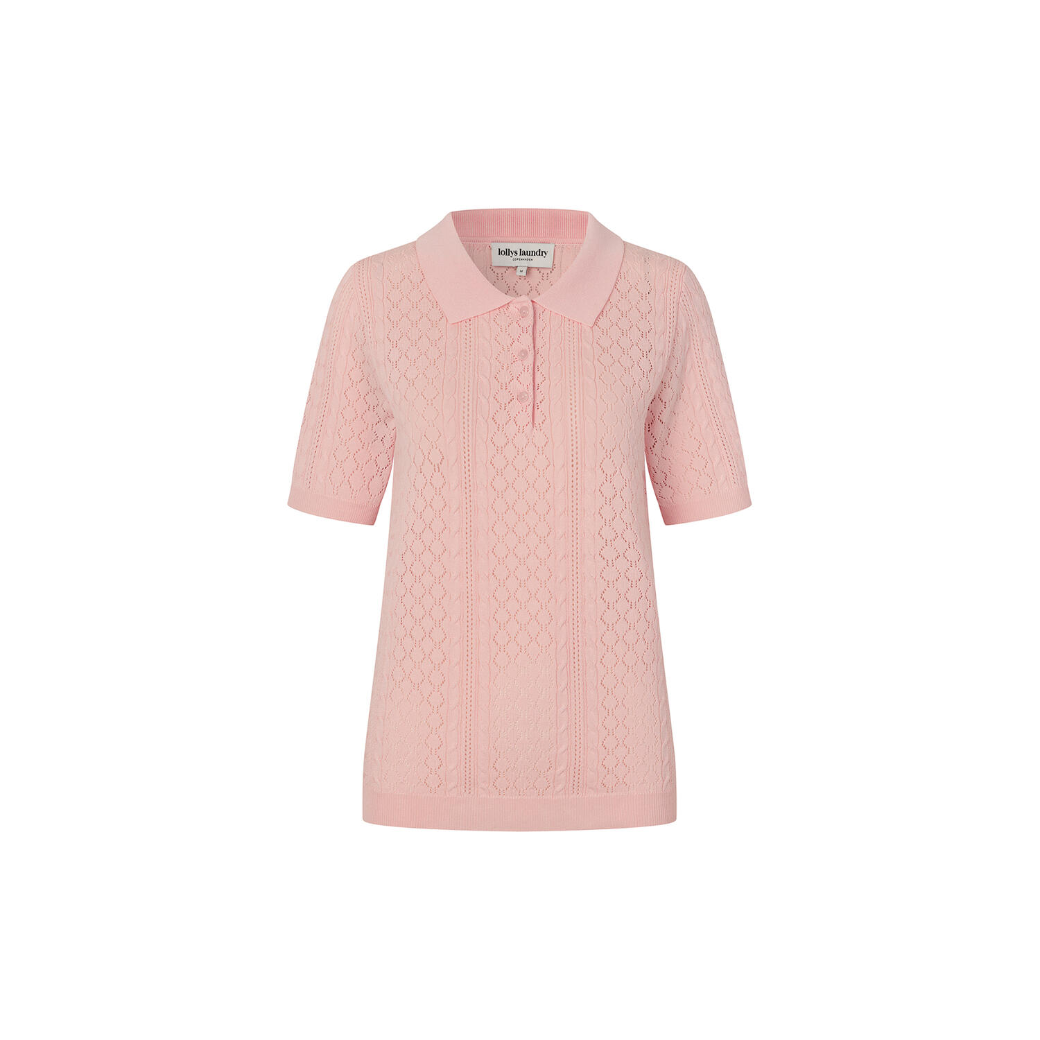 AlaiaLL Polo Knit S/S, light pink