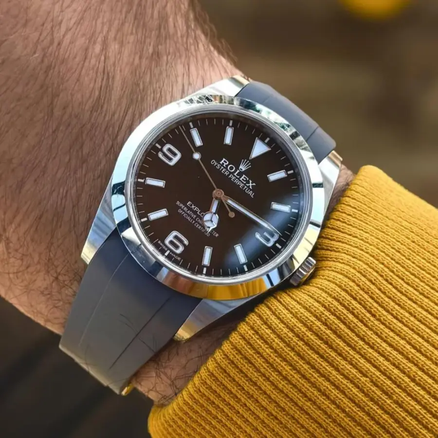 Rolex – Explorer I –  Rubber Strap – Grey