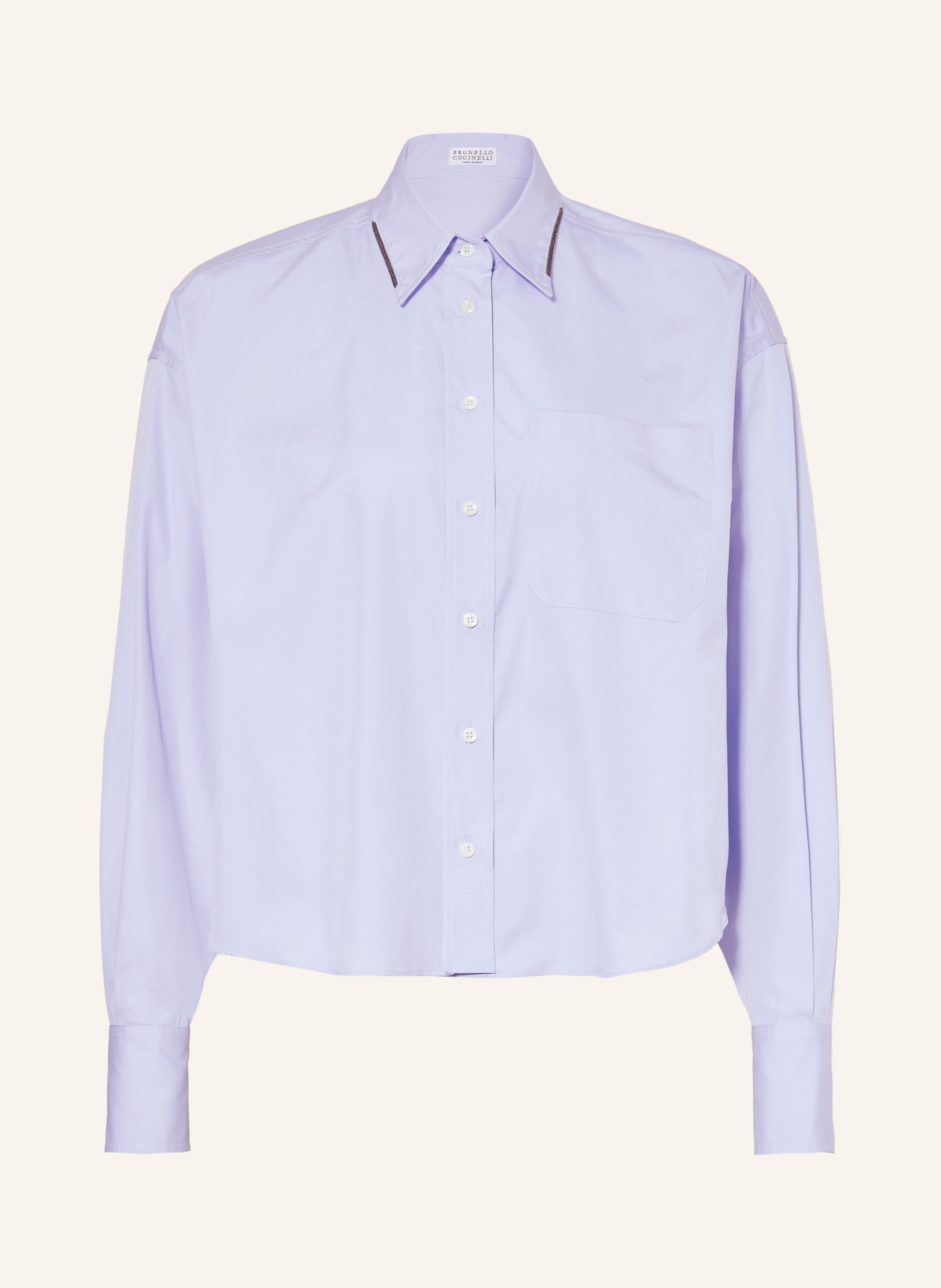 BRUNELLO CUCINELLI Hemdbluse mit Schmuckteinen