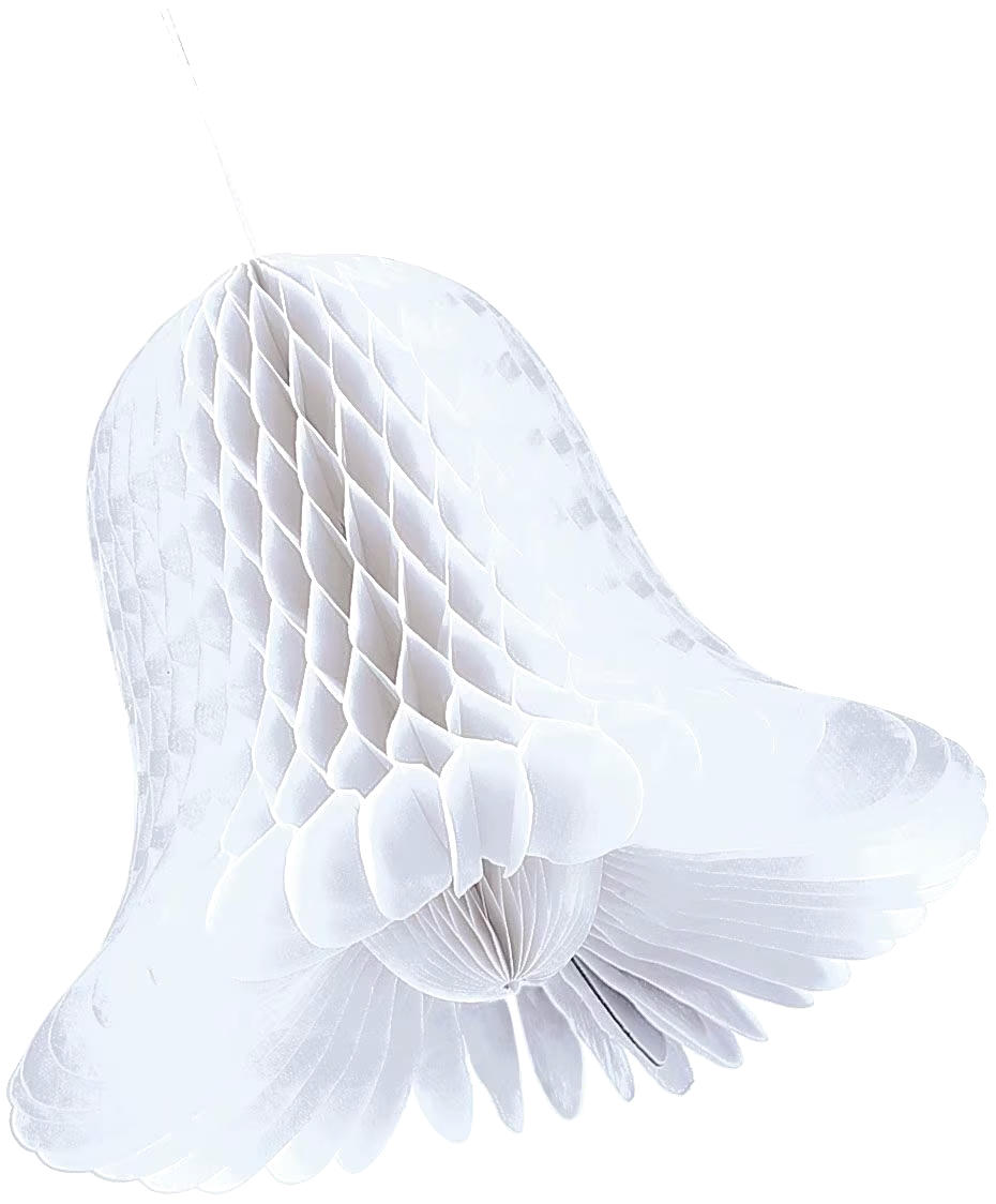 Small Honeycomb Wedding Bells, 2-pk