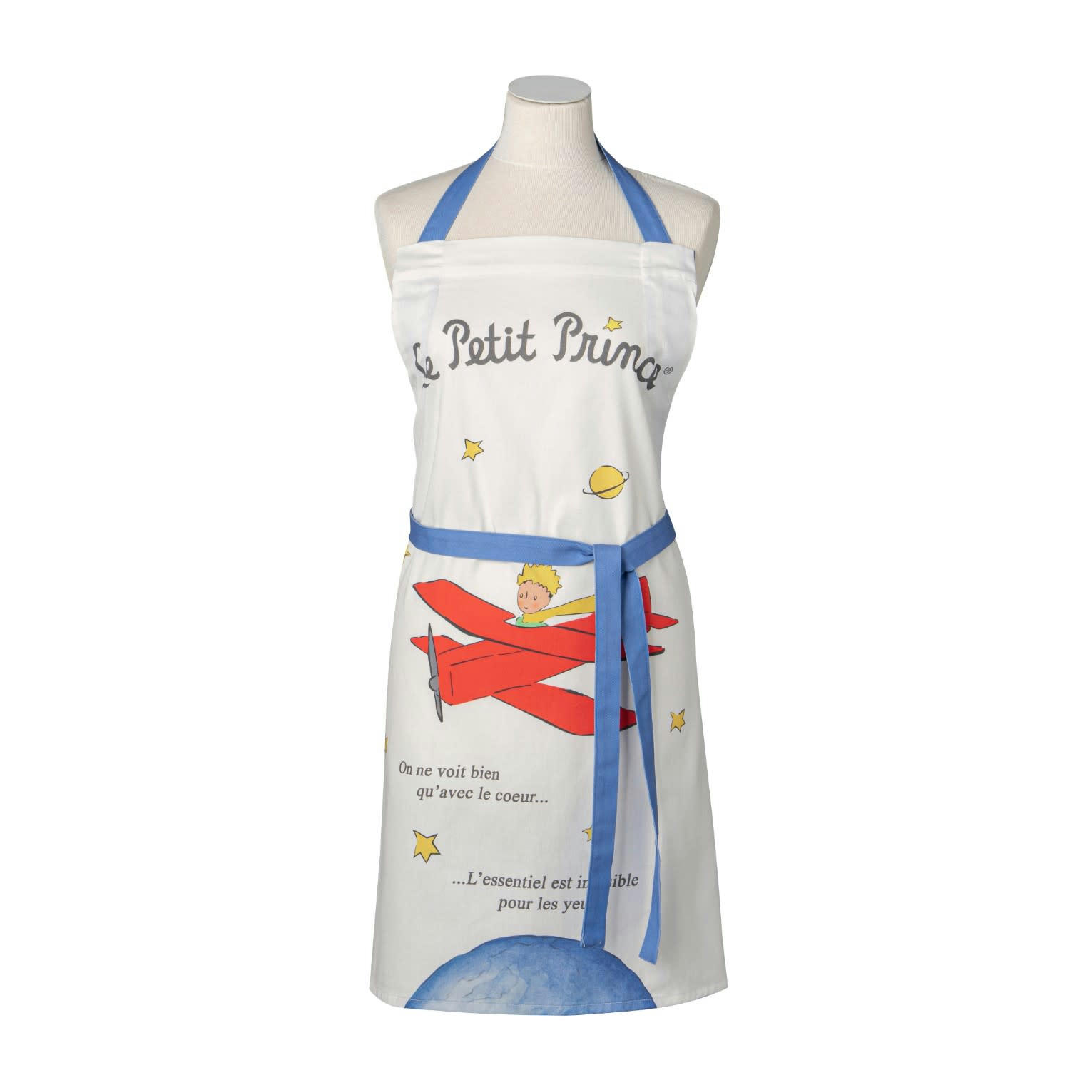 LE PETIT PRINCE - Tablier avion en coton  blanc