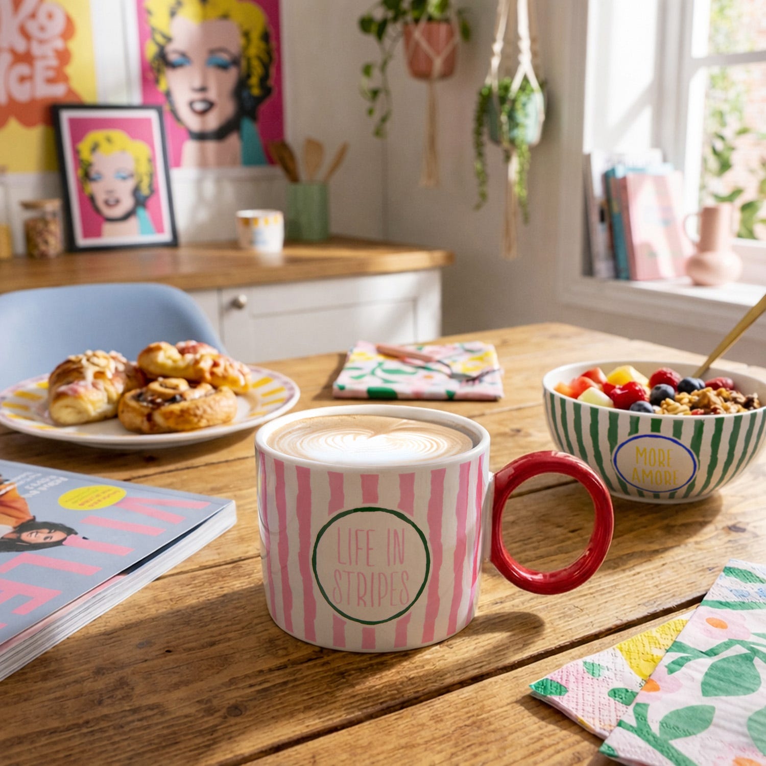 Tazza ceramica Life in Stripes 360 ml Color Bloom