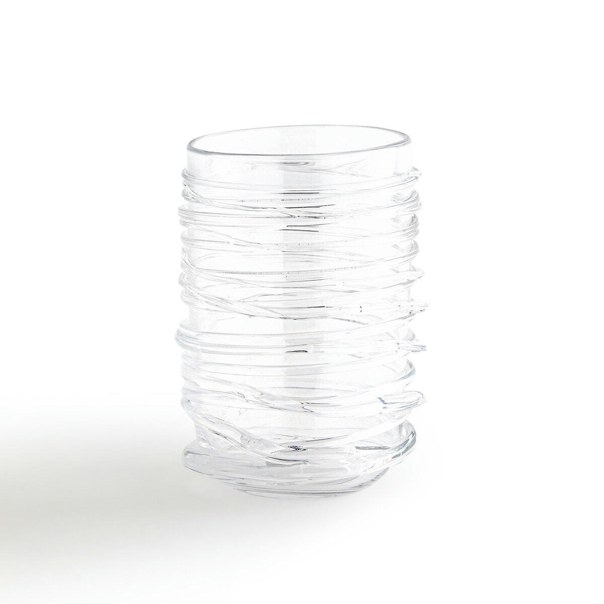 Vase transparent avec filaments en verre, Danila