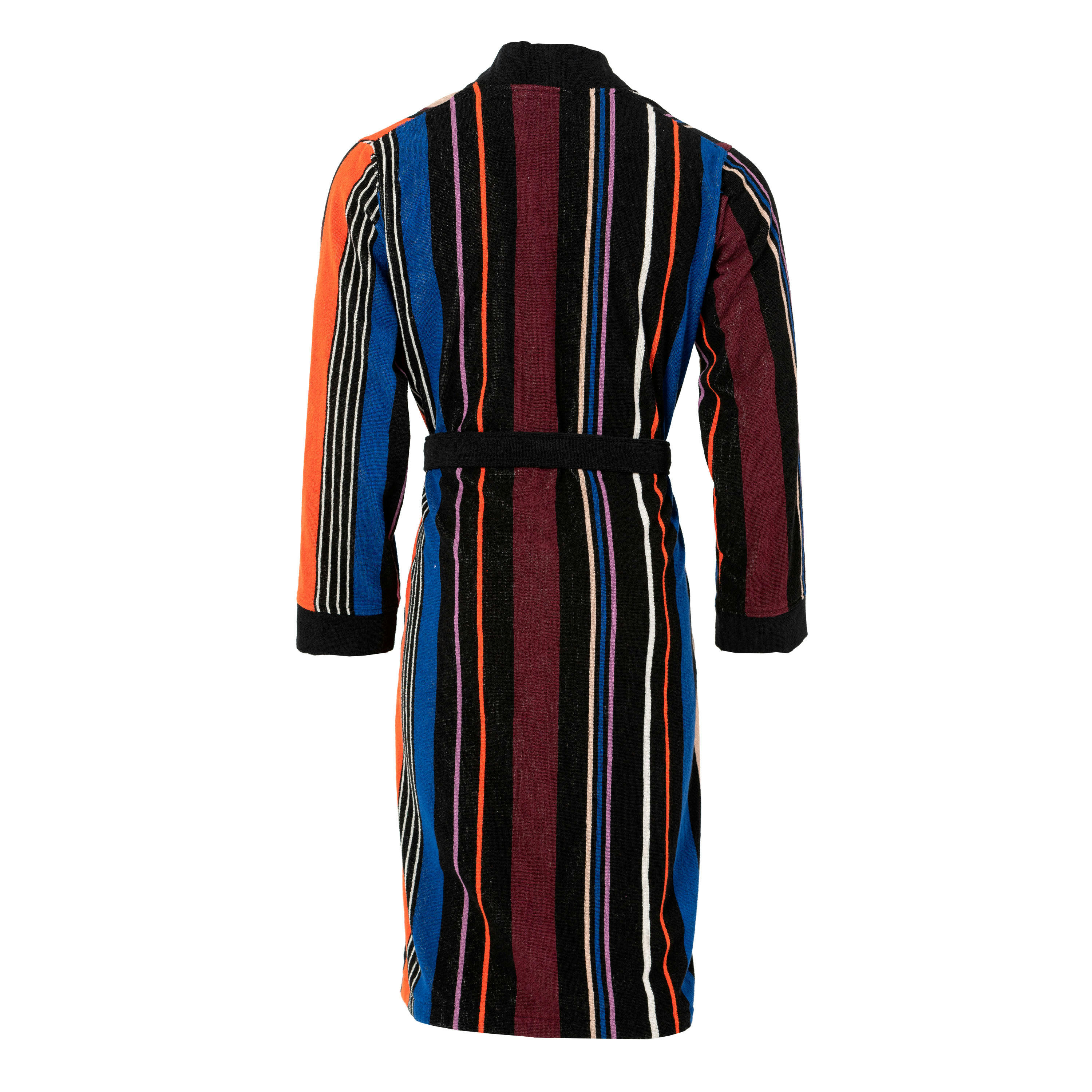 BLOCOLOR - Peignoir homme coton col kimono noir