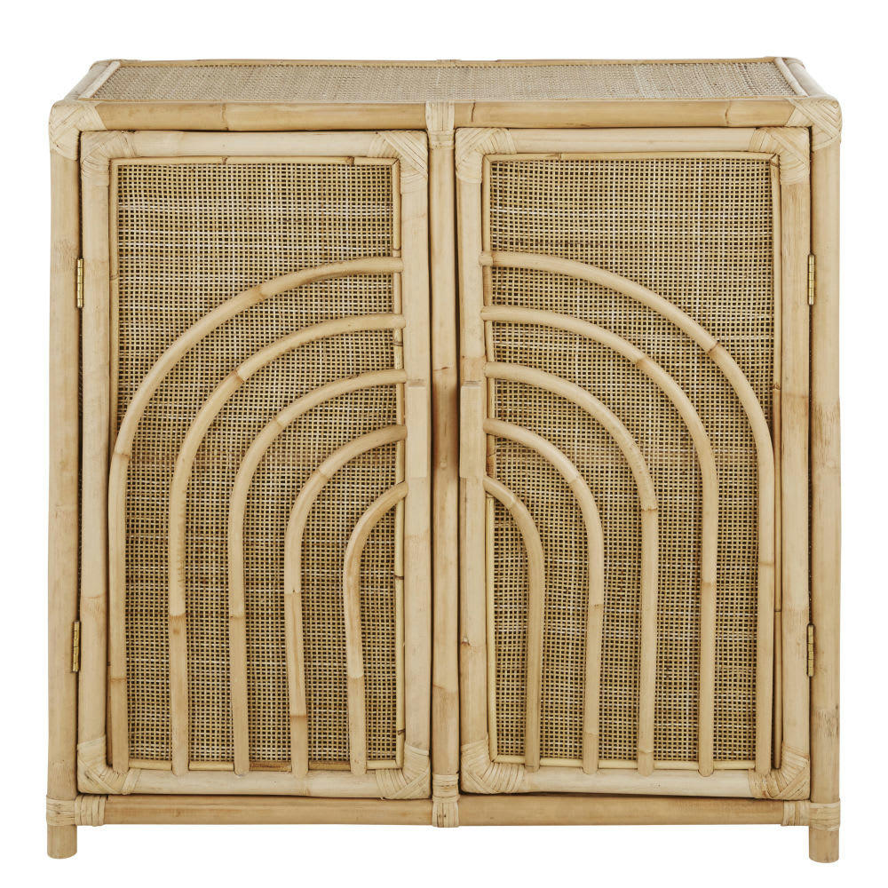 Malaga - Cabinet de rangement 2 portes cannage en rotin