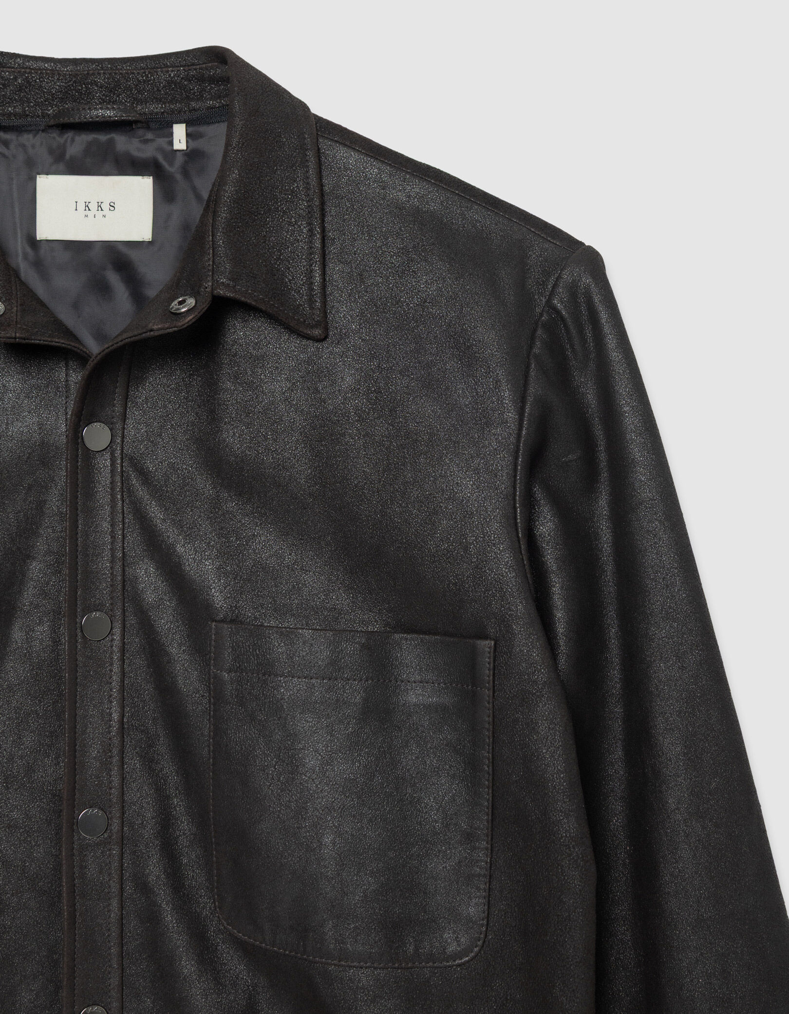 Surchemise marron cuir capuche amovible Homme