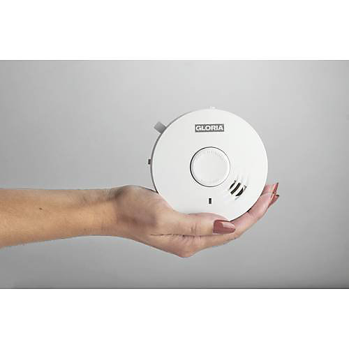 Gloria R-10 Détecteur de fumée 10 ans - batterie lithium 3V intégrée, certifié VdS/EN14604