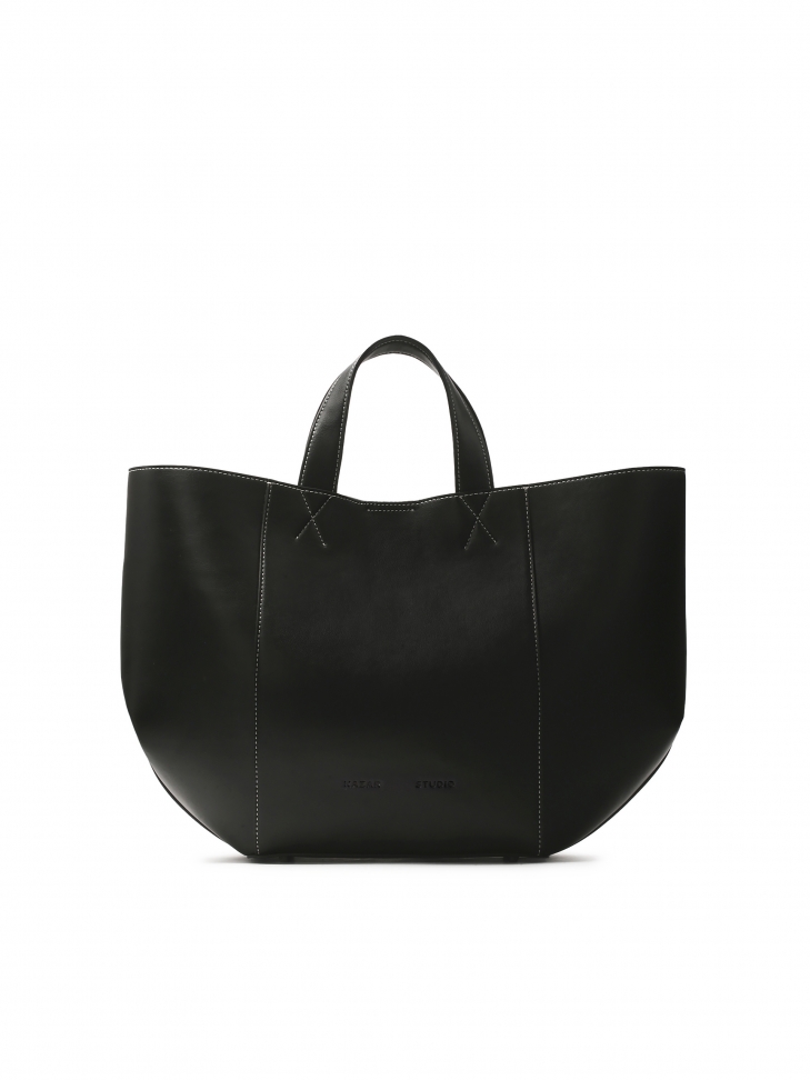 Large tote bag with removable pouch