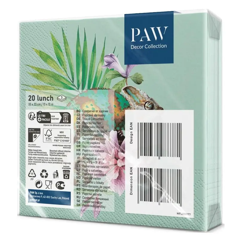 Serviette 20er-Set Chameleon