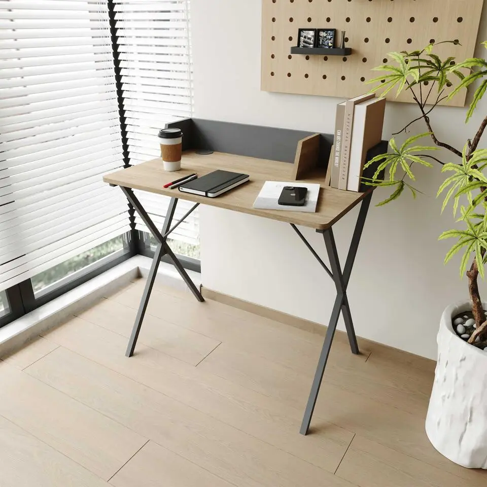 Bureau Carl 80x50x72.5cm - eikdecor/donkergrijs