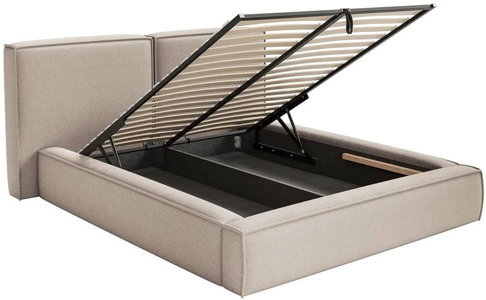 Bedframe Willa chenille 200 x 200 cm met opbergruimte
