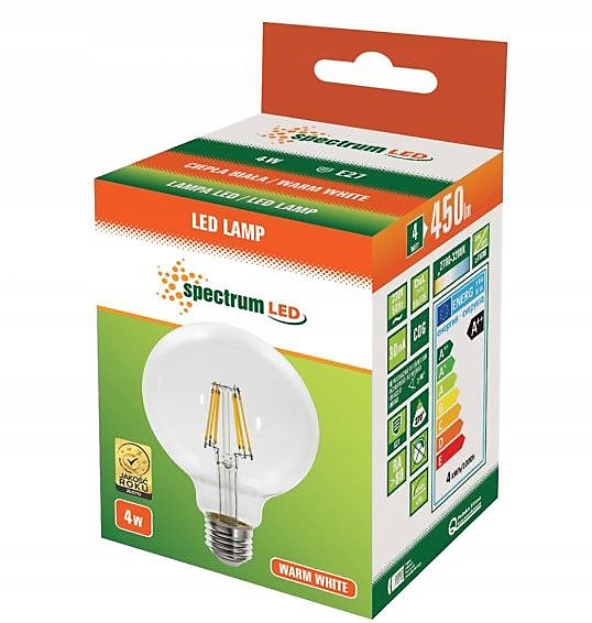 AMPOULE LED 4W CHAUDE E27 230V WOJ 13763 BOULE