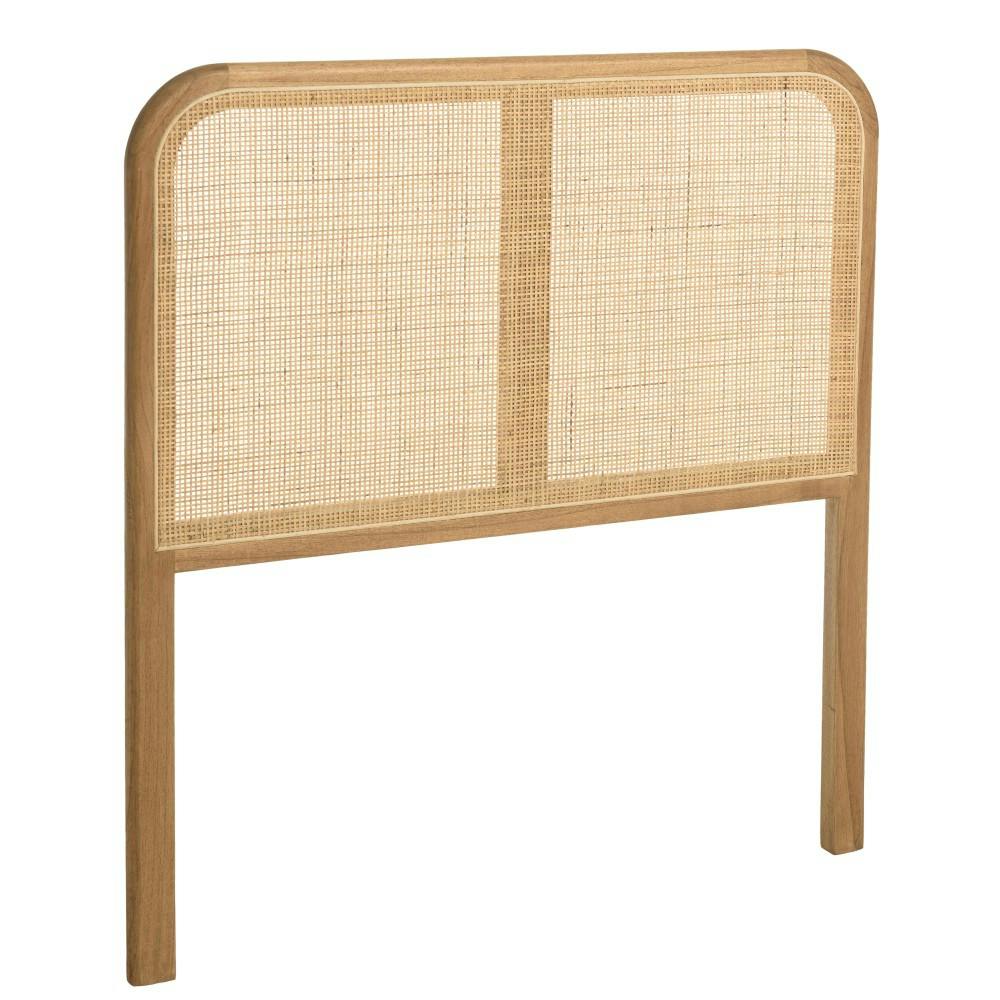 Tête de lit en bois de mindi et rotin naturel pour lits 80/90cm TIVARO