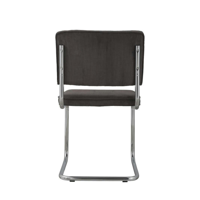 RIDGE RIB - Chaise design en tissu gris