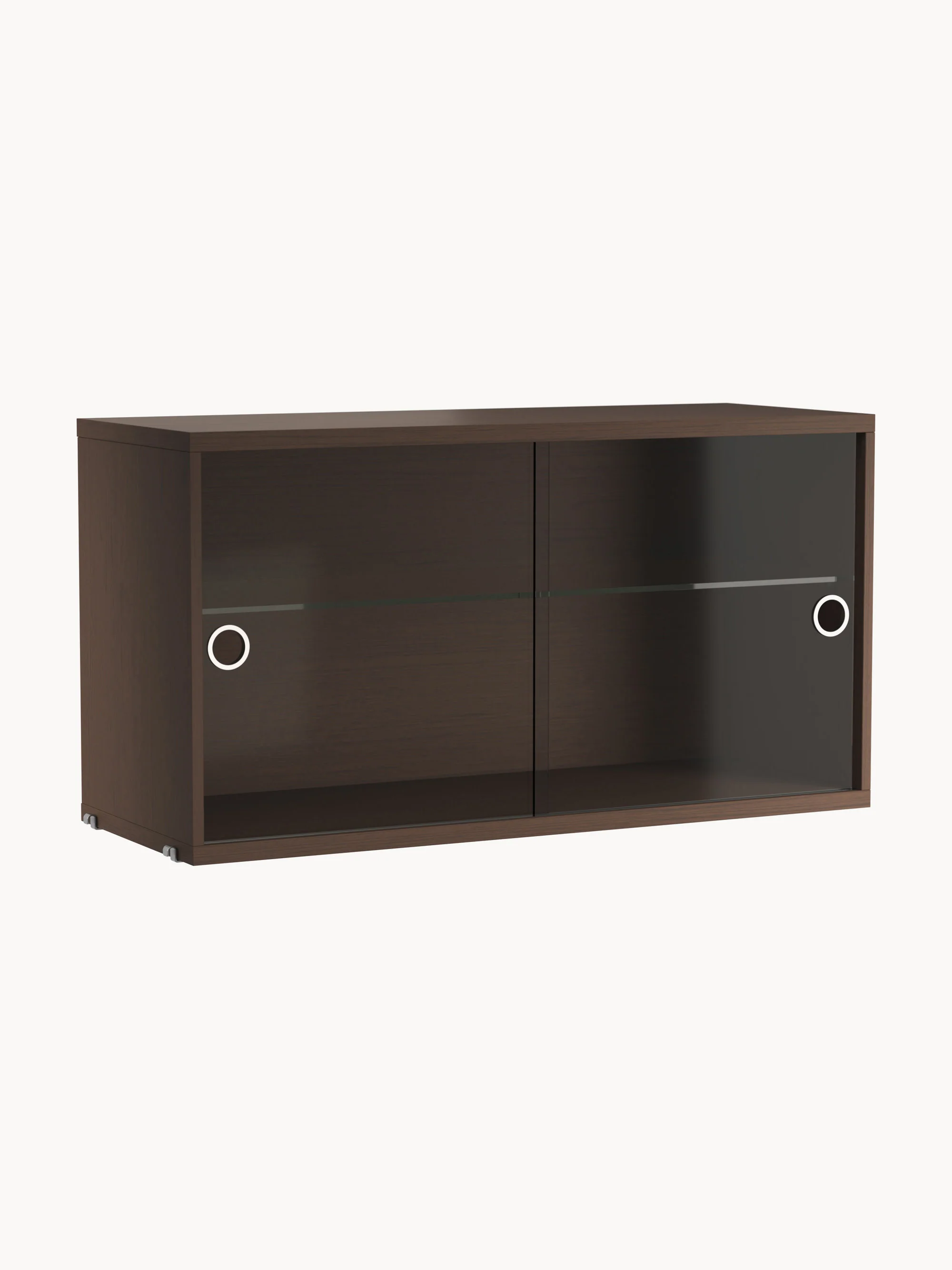 Vitrinenschrank String System mit Schwenktür, B 78 x T 30 cm