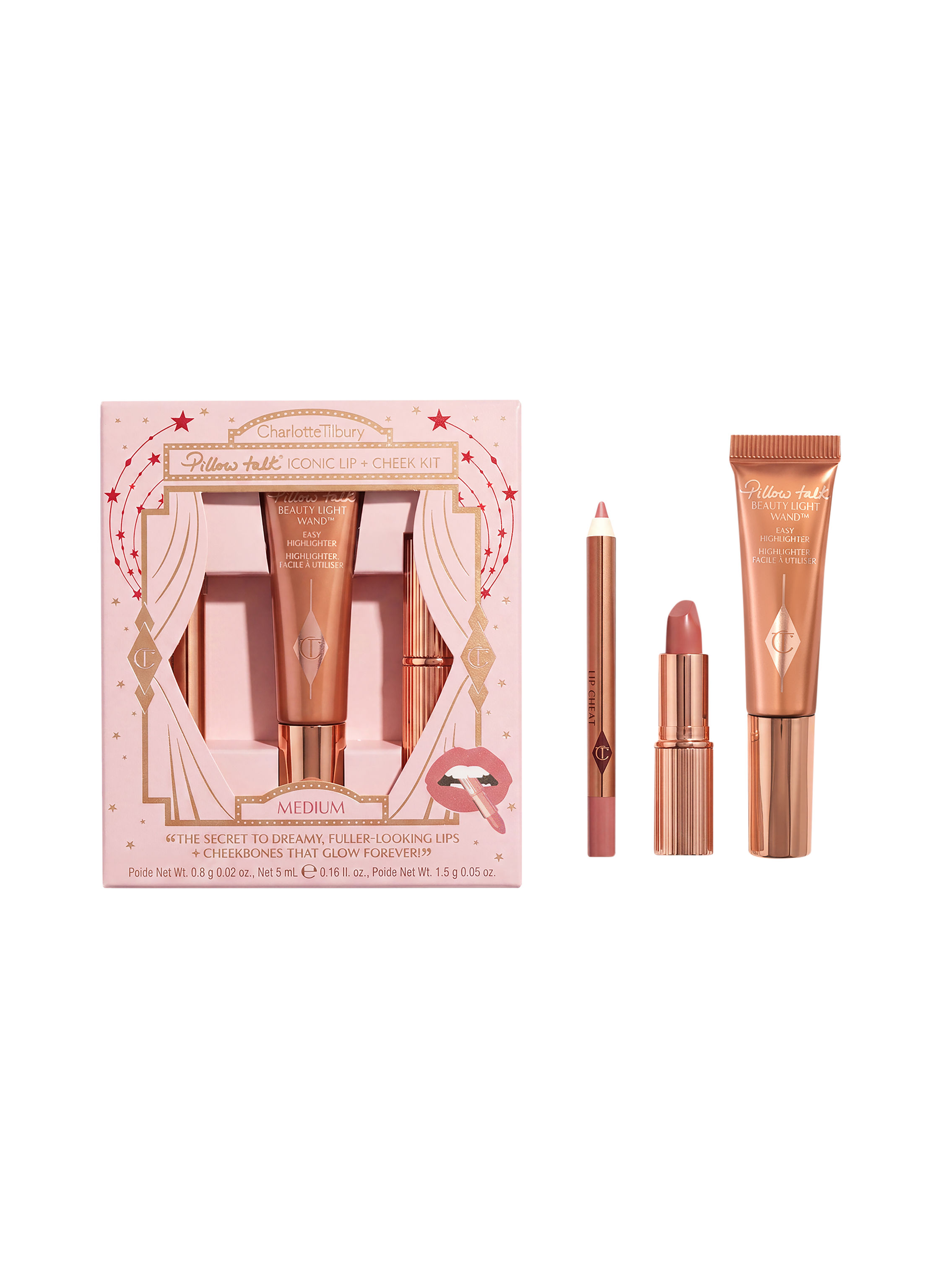 Charlotte Tilbury PILLOW TALK ICONIC LIP   CHEEK KIT MEDIUM