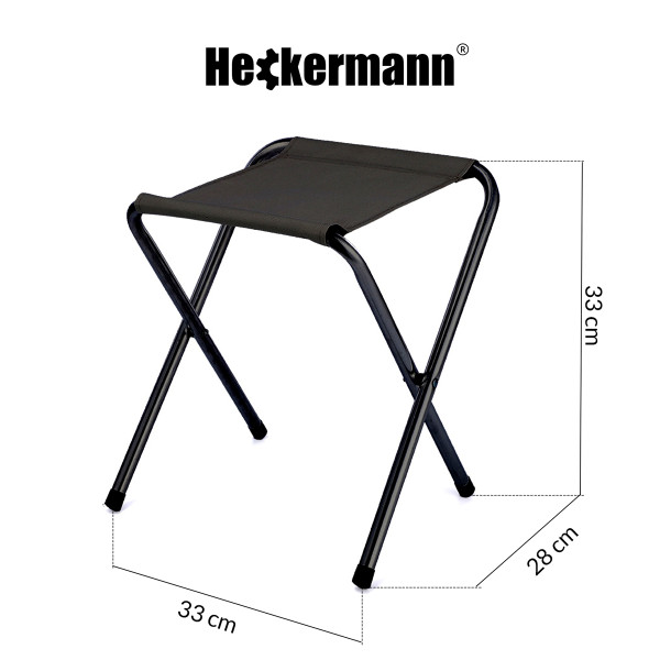 Stół składany 120x60cm Heckermann Drewniany   4x Taboret