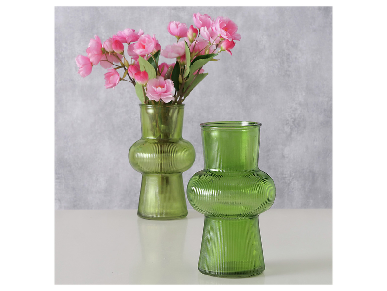 Wazon szklany Spring 20 cm ciemnozielony