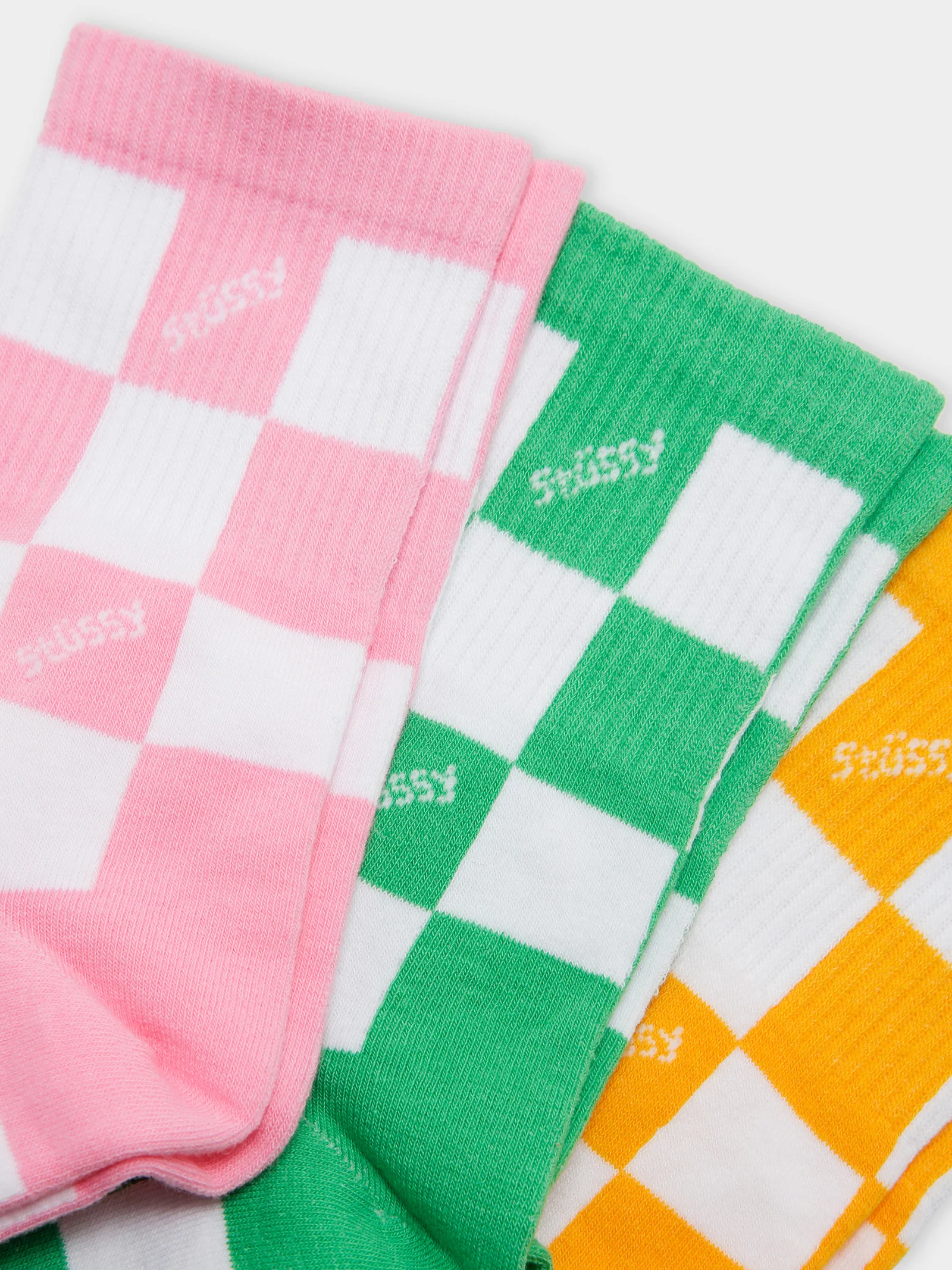 Three Pairs of Checked Socks