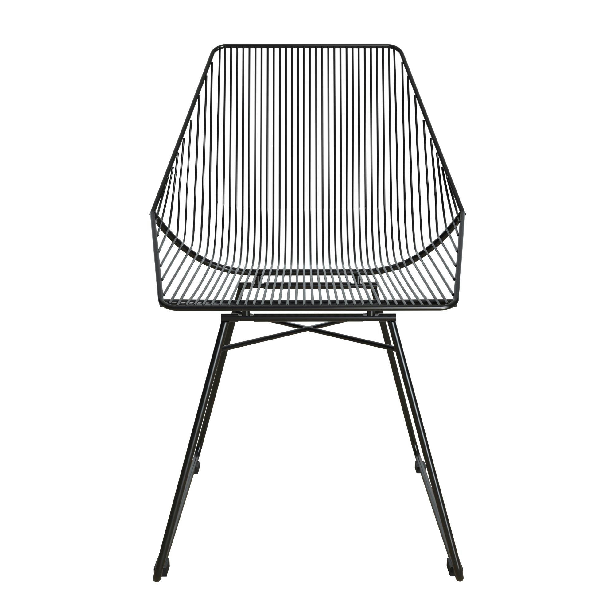 ELLIS - Chaise de salle à manger en métal noir