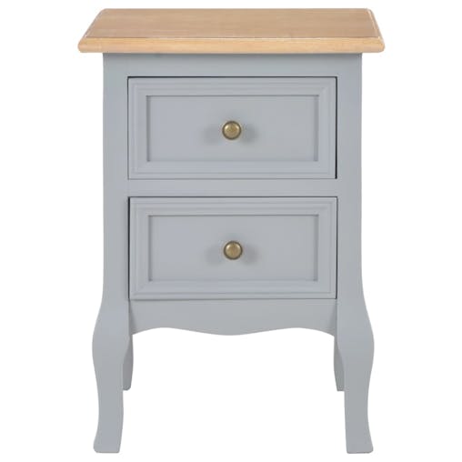 NNEVL Bedside Cabinets 2 pcs Grey 35x30x49 cm MDF