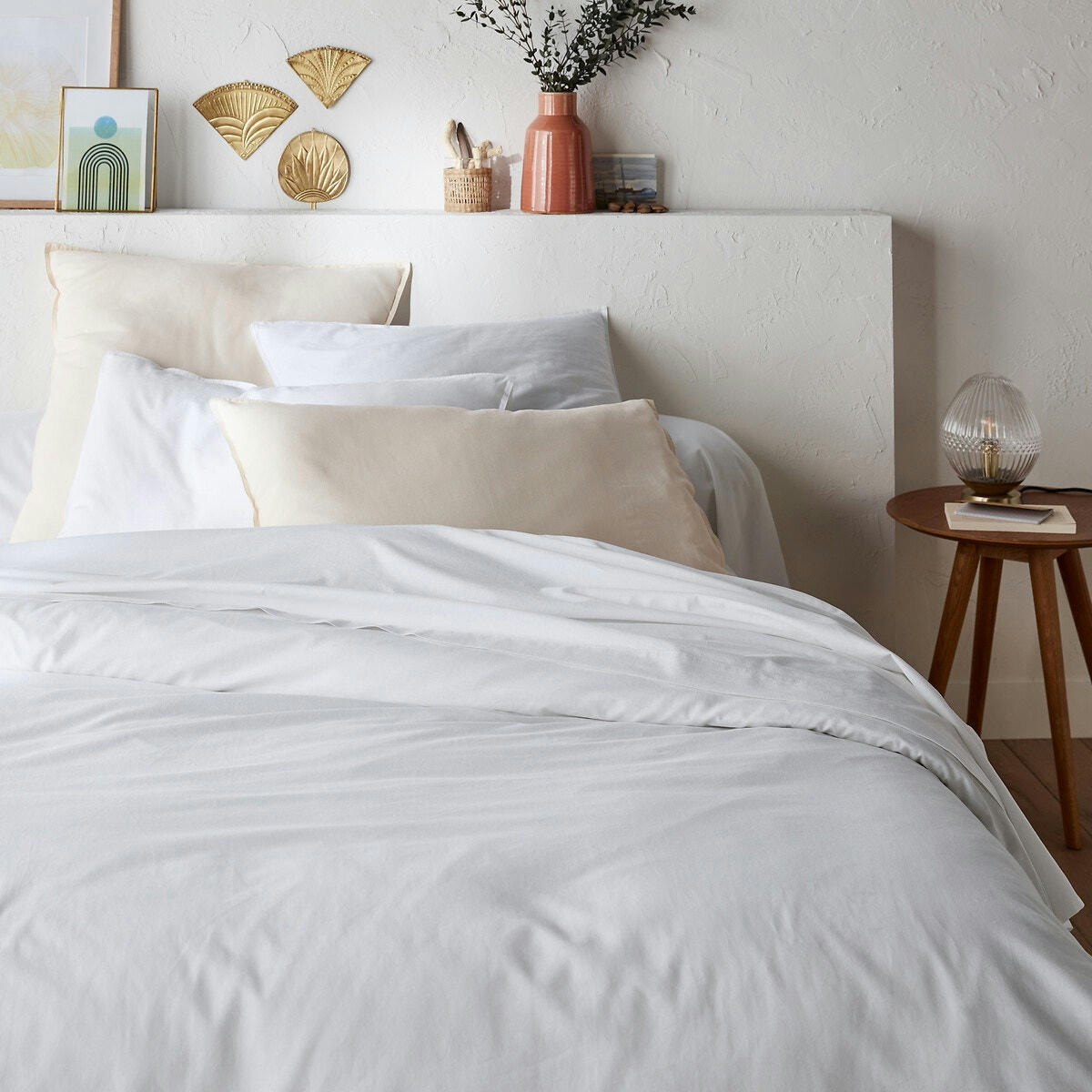 Housse de couette unie en coton lavé, Scenario