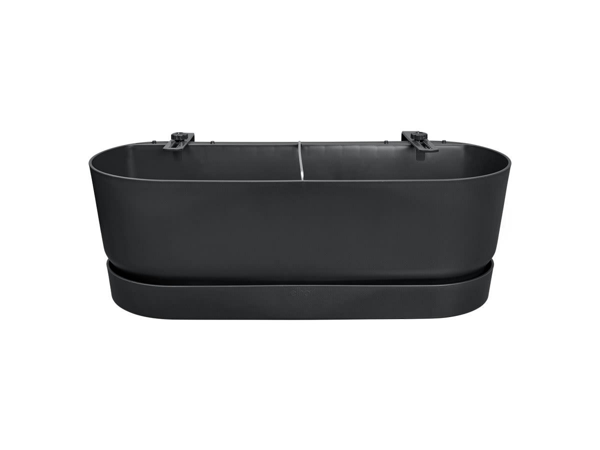 GREENVILLE - Balconnière 52x21x19 cm en polypropylène noir