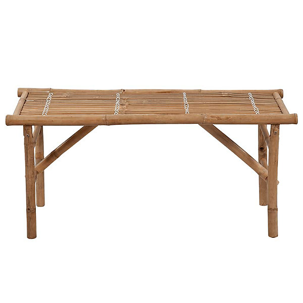 Banc de jardin pliable avec coussin 118 cm Bambou vidaXL