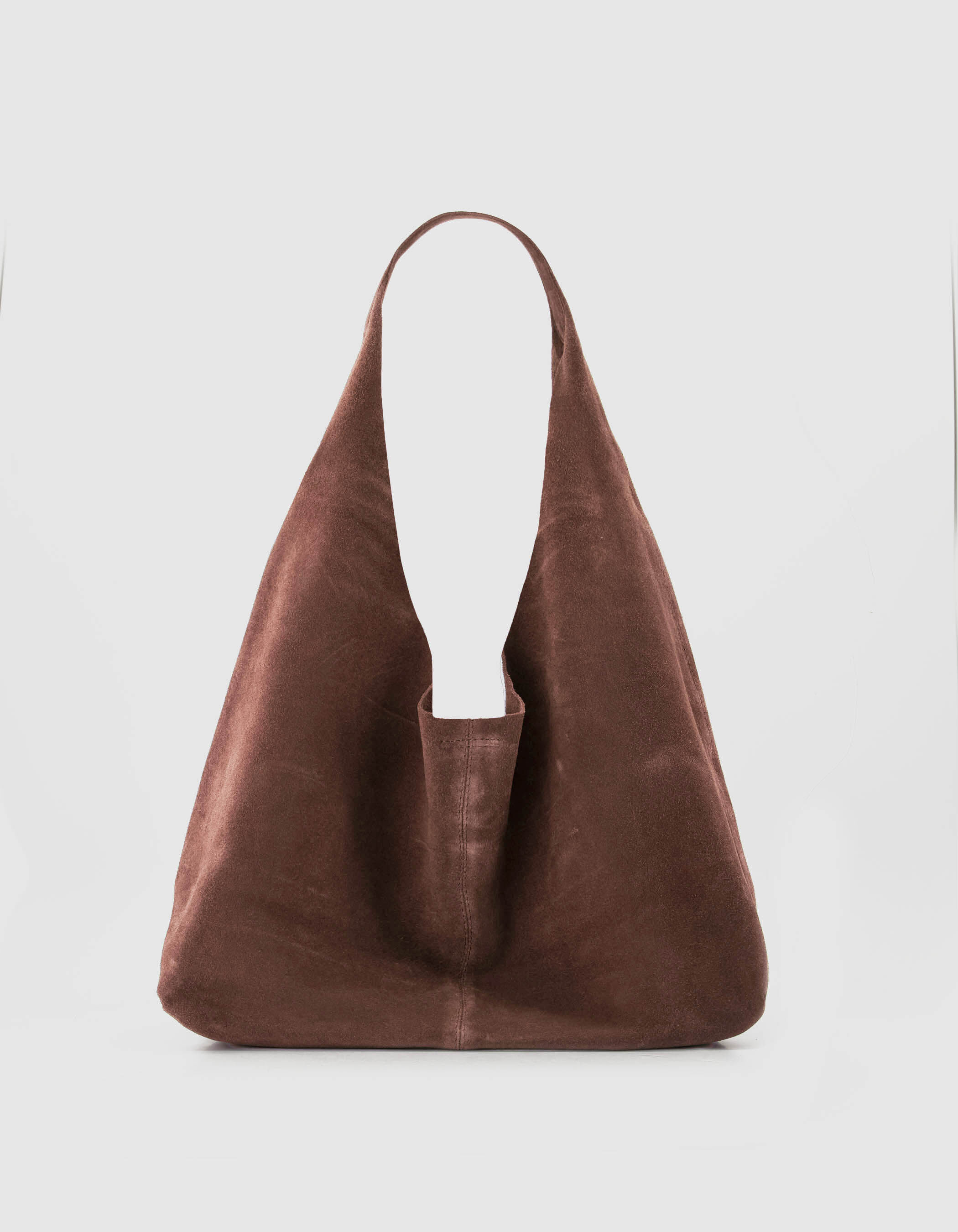 Sac Hobo vert cuir velours souple Femme
