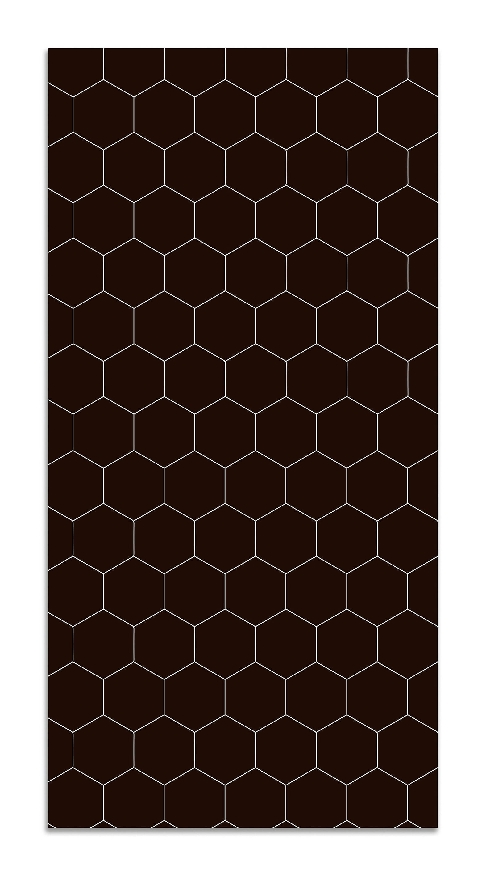 ALFOMBRAS MINIMALISTAS 2 - Tapis vinyle mosaïque hexagones noir 60x250cm