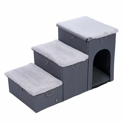 TIAKI Folding Pet Staircase with 3 Steps