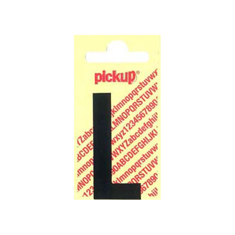 Lettre L adhésive noire 9 x 7 cm