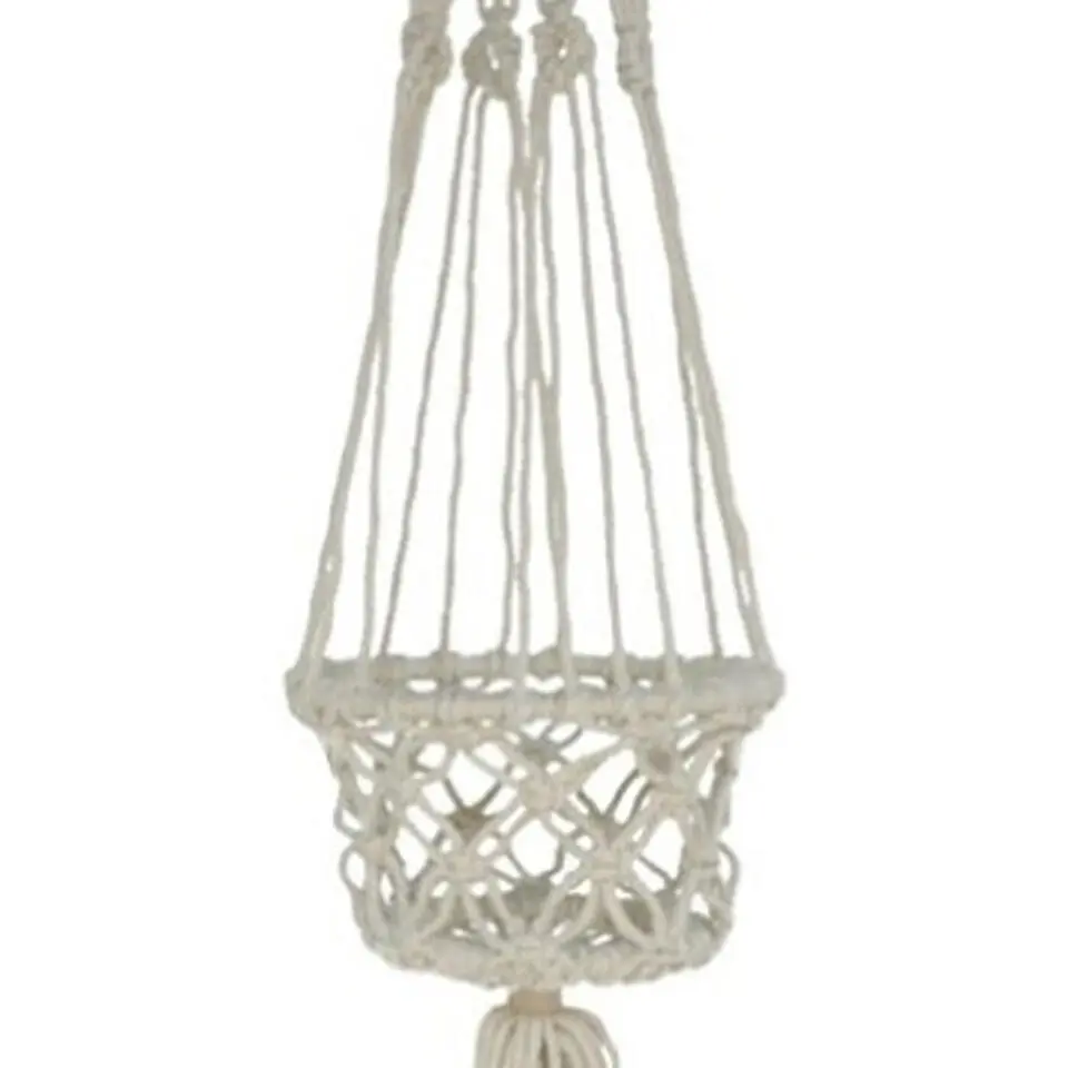 Gerimport plantenpot - macrame touw - Ibiza stijl - plantenhanger