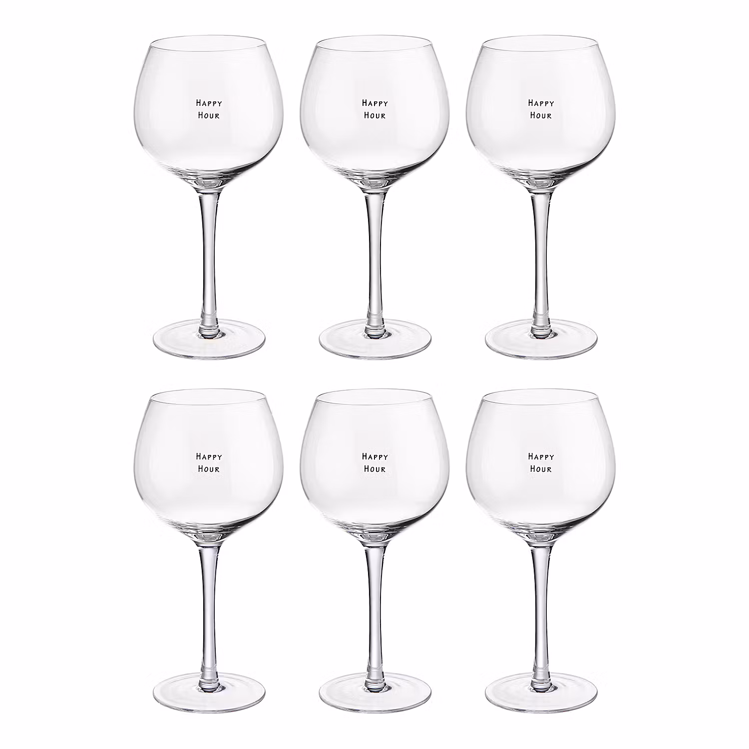 HAPPY HOUR Ginglas 6er-Set