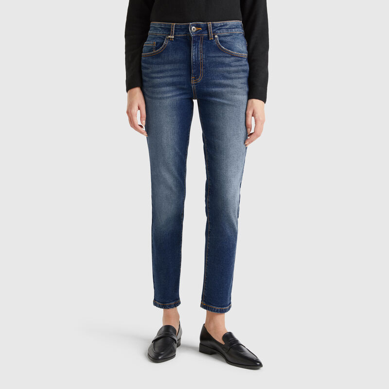 Bootcut jeans in recycled cotton blend