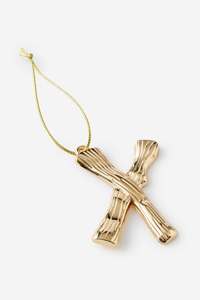 Metal Alphabet Christmas Ornament