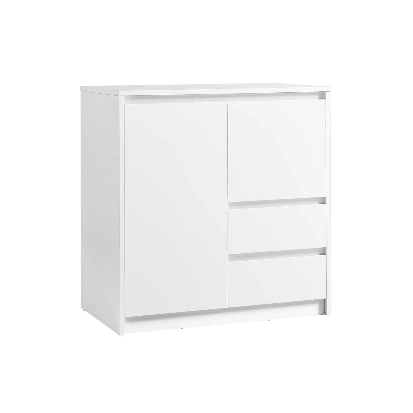 Buffet de rangement moderne avec portes tiroirs et étagère réglable