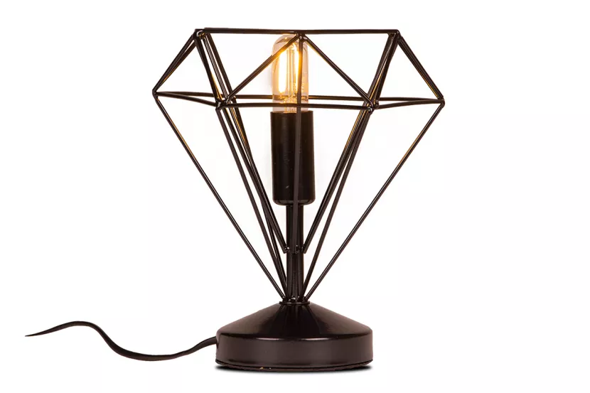 KONSIMO ACOS metalowa lampa stołowa/nocna czarna
